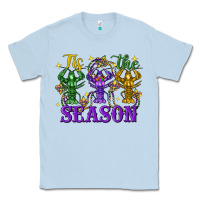 Dusty Blue Tis the season crawfish Mardi Gras Classic Tee - FaDigitalArtStudio