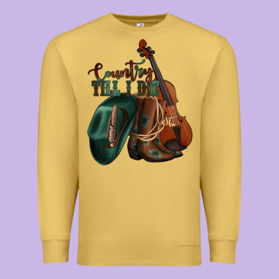 Country Till I Die Premium Sweatshirt Designed By Jasminsmagicworld
