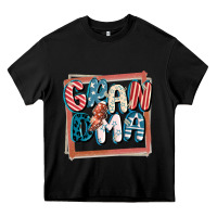 Black 4th of July grandma with lightning bolt Heavy Core Tee - FaDigitalArtStudio
