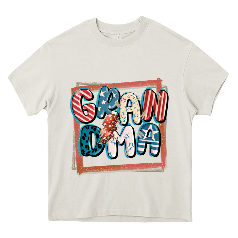 4th Of July Grandma With Lightning Bolt Heavy Core Tee by FaDigitalArtStudio | Teevron