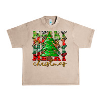 French Oak Merry Christmas Tree Urban Heavy Tee - CowhideDigitalArt
