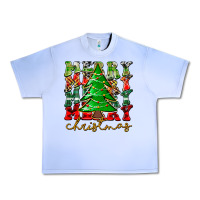 Grape Ice Merry Christmas Tree Urban Heavy Tee - CowhideDigitalArt