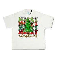 Pistachio Merry Christmas Tree Urban Heavy Tee - CowhideDigitalArt