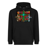 Black cross leopard cowhide glitter serape Heavyweight Hoodie - RanaPortraitStore