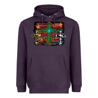 Plum cross leopard cowhide glitter serape Heavyweight Hoodie - RanaPortraitStore