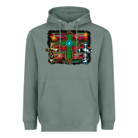 Sage cross leopard cowhide glitter serape Heavyweight Hoodie - RanaPortraitStore