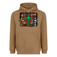 Toasted Coconut cross leopard cowhide glitter serape Heavyweight Hoodie - RanaPortraitStore