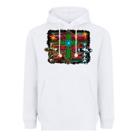 White cross leopard cowhide glitter serape Heavyweight Hoodie - RanaPortraitStore