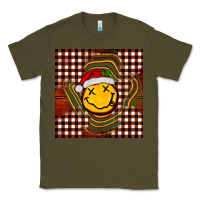 Army Green Christmas smiley face Classic Tee - BarkalooDesign