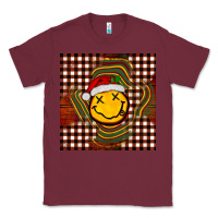 Burgundy Christmas smiley face Classic Tee - BarkalooDesign