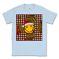 Dusty Blue Christmas smiley face Classic Tee - BarkalooDesign