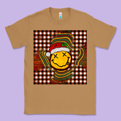 Christmas Smiley Face Classic Tee Designed By Barkaloodesign