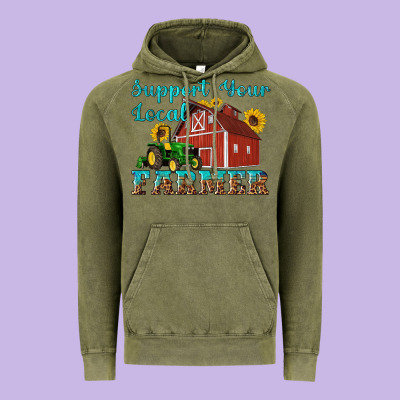 Western Support Your Local Farmer Vintage Hoodie Designed By Artiststas