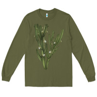 Army Green cereus jamacaru Long Sleeve Tee - LillyAllenDesigns