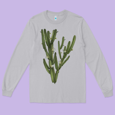 Cereus Jamacaru Long Sleeve Tee Designed By Lillyallendesigns