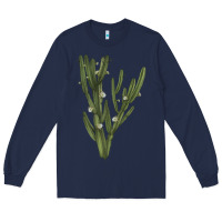 Navy cereus jamacaru Long Sleeve Tee - LillyAllenDesigns
