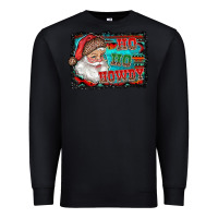 Black ho ho howdy with santa Premium Sweatshirt - RanaPortraitStore