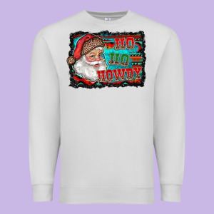 Ho Ho Howdy With Santa Premium Sweatshirt Designed By Ranaportraitstore