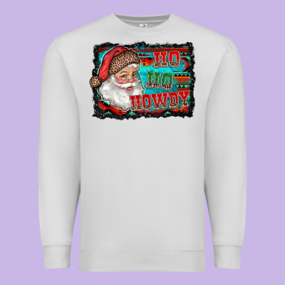 Ho Ho Howdy With Santa Premium Sweatshirt Designed By Ranaportraitstore