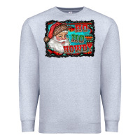 Heather Grey ho ho howdy with santa Premium Sweatshirt - RanaPortraitStore