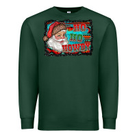 Sports Green ho ho howdy with santa Premium Sweatshirt - RanaPortraitStore