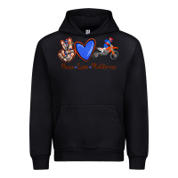 Black Peace Love Motocross Urban Hoodie - RanaPortraitStore