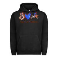 Pigment Black Peace Love Motocross Urban Hoodie - RanaPortraitStore