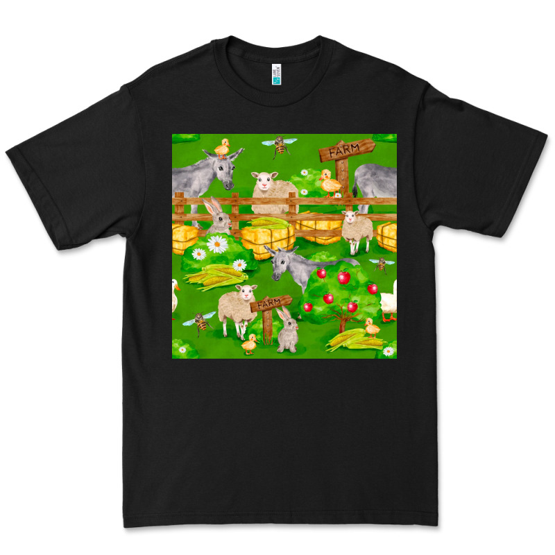 Farm Life Seamless Pattern Premium Tee by FaDigitalArtStudio | Teevron