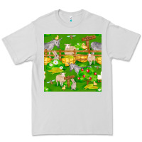 Dove Grey farm life seamless pattern Premium Tee - FaDigitalArtStudio