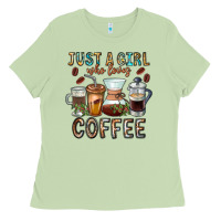 Just A Girl Who Loves Coffee Ladies Tee | Teevron