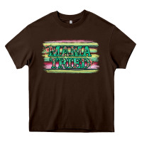 Chocolate Brown Floral Mama Tried Heavy Core Tee - Jasminsmagicworld