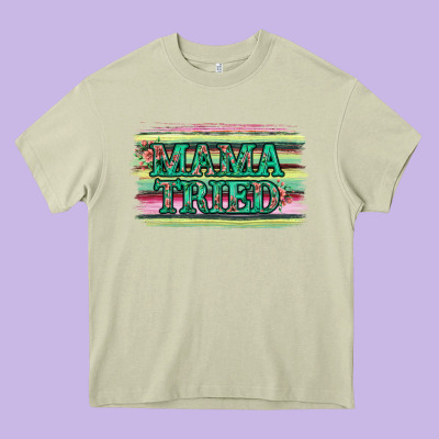 Floral Mama Tried Heavy Core Tee Designed By Jasminsmagicworld