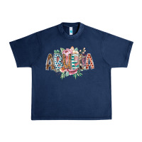 Navy abuela flowers Urban Heavy Tee - RacoonDesign