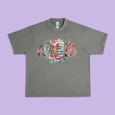 Abuela Flowers Urban Heavy Tee Designed By Racoondesign