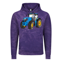 Cloud Purple western farm tractor blue Vintage Hoodie - Artiststas