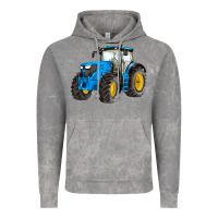 Cloud Rock western farm tractor blue Vintage Hoodie - Artiststas
