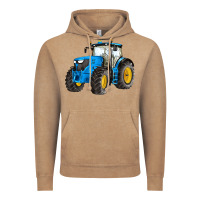 Vintage Coffee western farm tractor blue Vintage Hoodie - Artiststas