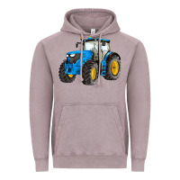 Vintage Zinc western farm tractor blue Vintage Hoodie - Artiststas