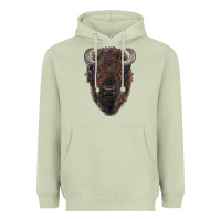 Matcha american bison Heavyweight Hoodie - RanaPortraitStore
