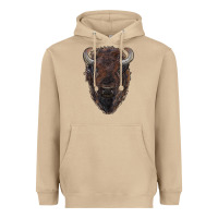 Mushroom american bison Heavyweight Hoodie - RanaPortraitStore