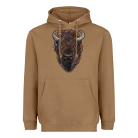 Toasted Coconut american bison Heavyweight Hoodie - RanaPortraitStore