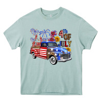 Arona Western Truck Fourth Of July America Heavy Core Tee - FaDigitalArtStudio