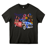 Asphalt Western Truck Fourth Of July America Heavy Core Tee - FaDigitalArtStudio