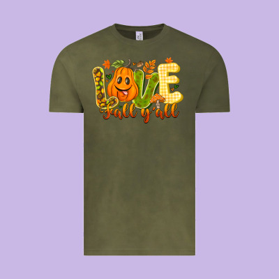 Love Fall Y'all Vintage Tee Designed By Cowhidedigitalart