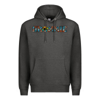 Charcoal Heather grammie cowhide sunflower 1 Premium Hoodie - Jasminsmagicworld
