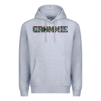 Heather Grey grammie cowhide sunflower 1 Premium Hoodie - Jasminsmagicworld