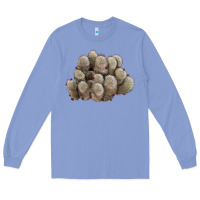 Colony Blue brown flowered cactus Long Sleeve Tee - LillyAllenDesigns