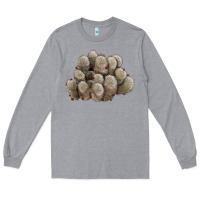 Heather Grey brown flowered cactus Long Sleeve Tee - LillyAllenDesigns