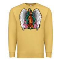 Antique Gold Angel Wing Lady of Guadalupe Premium Sweatshirt - Jasminsmagicworld