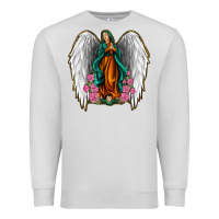 Dove Grey Angel Wing Lady of Guadalupe Premium Sweatshirt - Jasminsmagicworld
